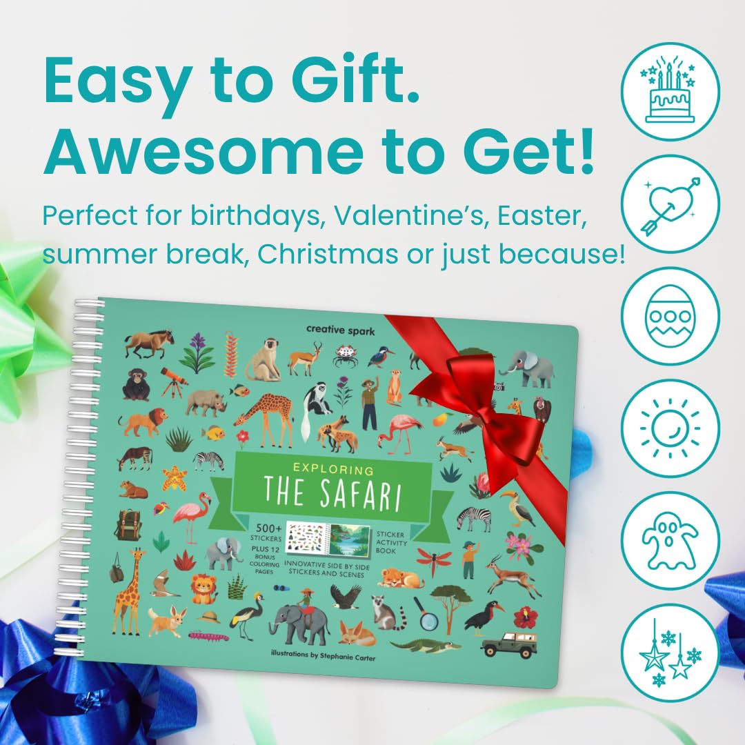 Cupkin Safari Animals travel activity book makes a thoughtful gift for kids.