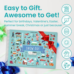 Cupkin Snow Day activities pages suit ages 2–8.