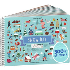 Cupkin Snow Day sticker book cover with lay-flat design for easy use.