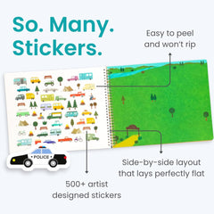 Cupkin trains stickers scene boosts fine motor skills on the go