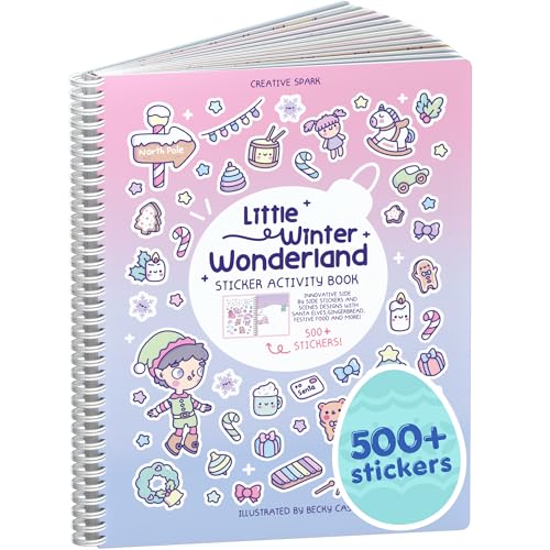 Cupkin Winter Wonderland sticker book cover showcasing 500+ stickers for creative travel play