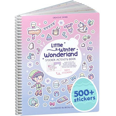 Cupkin Winter Wonderland sticker book cover showcasing 500+ stickers for creative travel play
