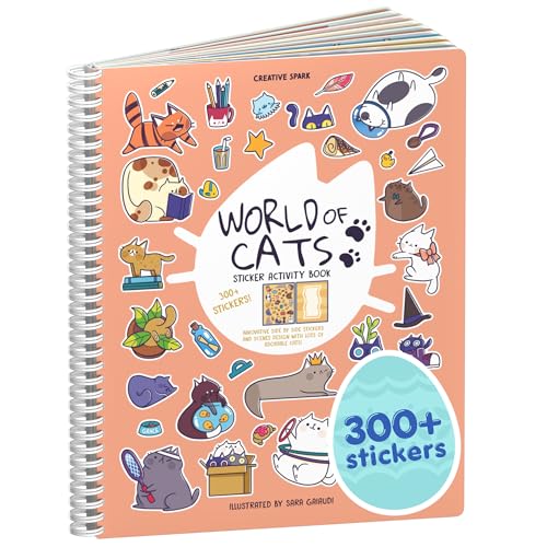 Cupkin World of Cats sticker book scene-town supports travel-friendly creativity