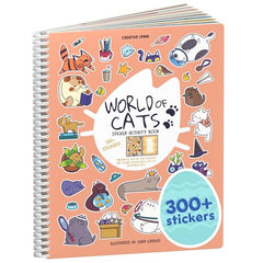 Cupkin World of Cats sticker book scene-town supports travel-friendly creativity