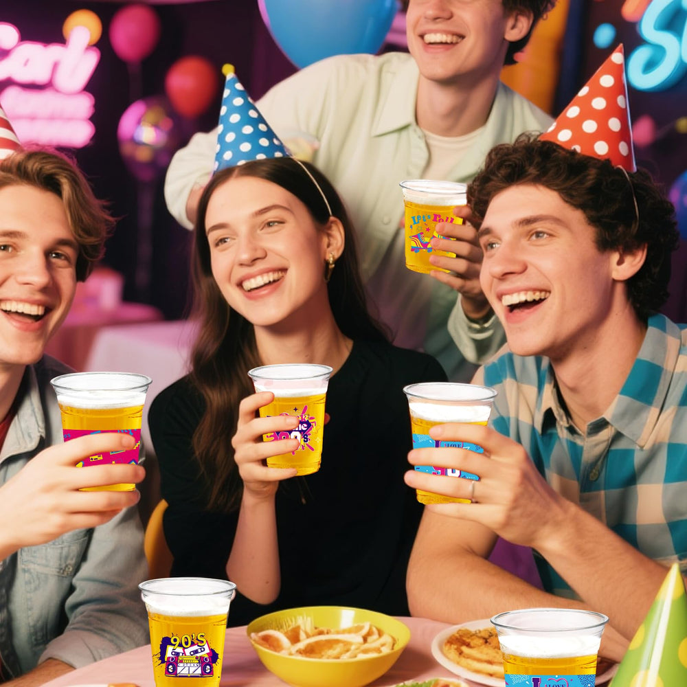 CUPLOOV 90s boombox pattern cups bring nostalgic flair to drinks