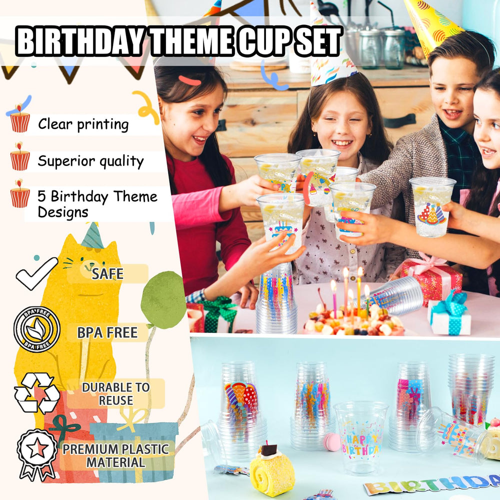 CUPLOOV 12oz confetti-design cups brighten classrooms and snack time