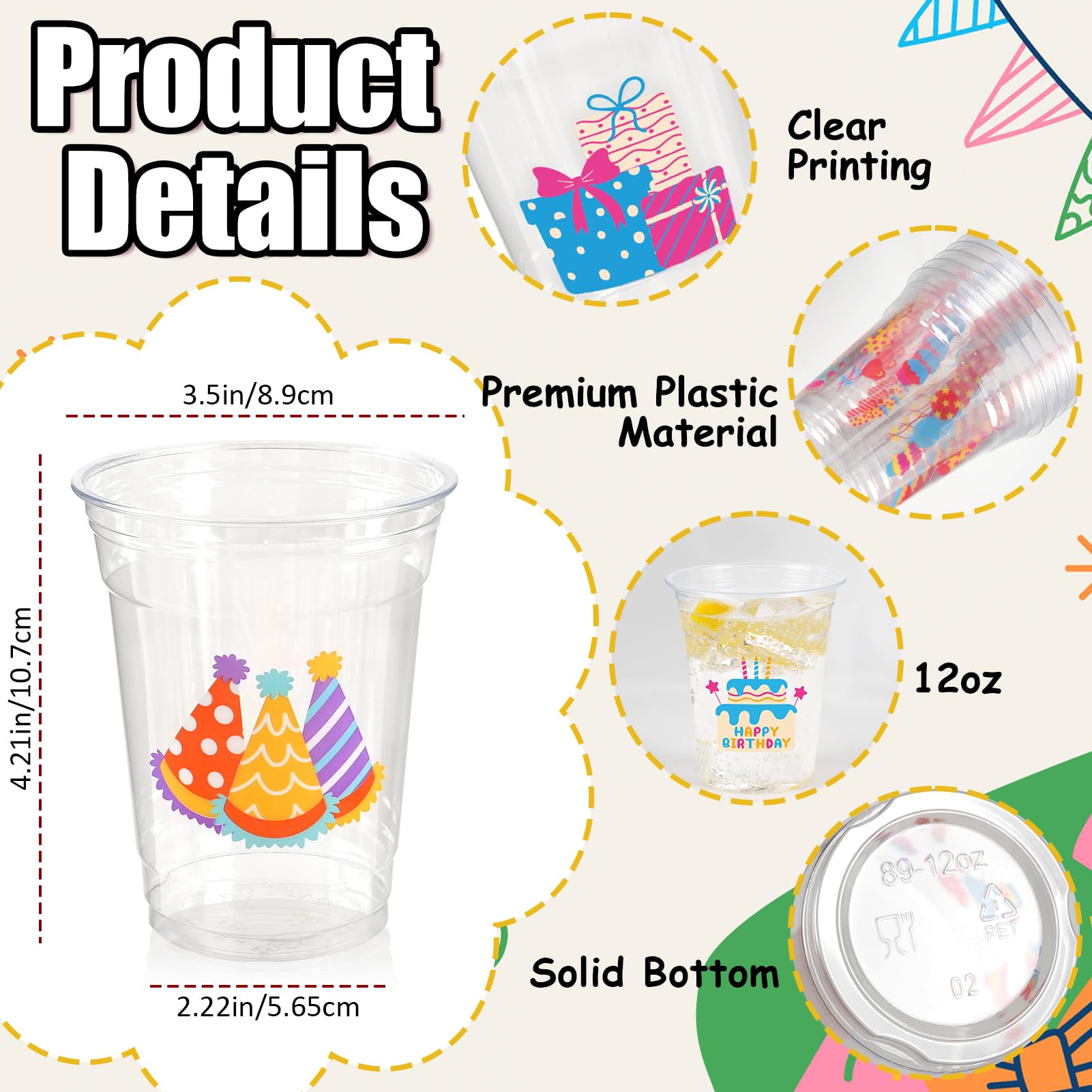 CUPLOOV 12oz gift-design cups add festive charm and simple cleanup