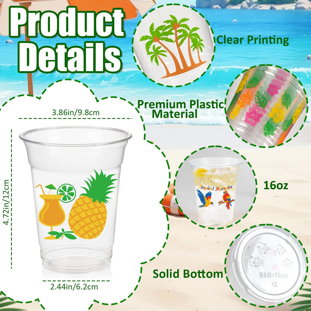 CUPLOOV luau cups in bright colors elevate summer tables