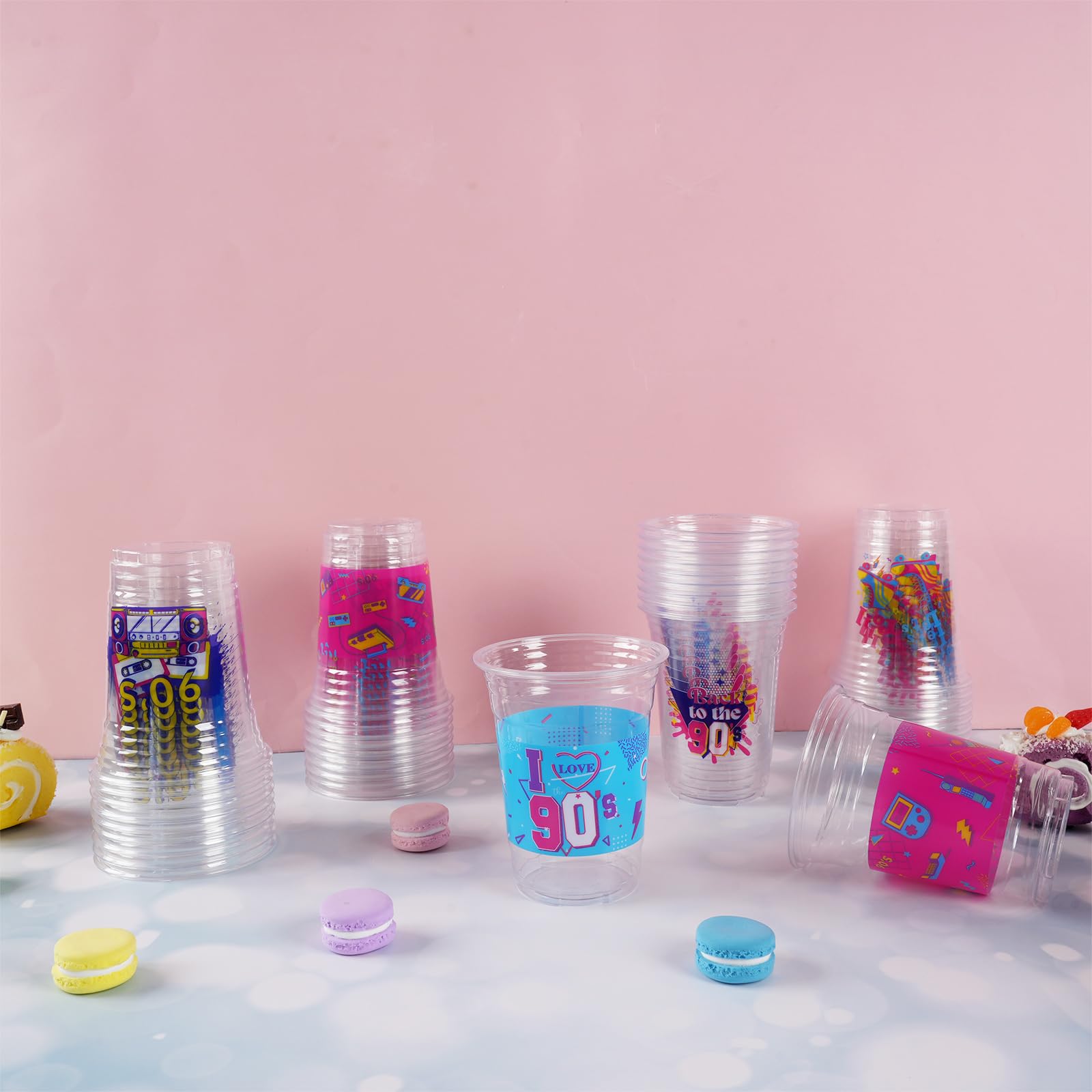 CUPLOOV retro soda punch cups enhance any 90s themed event setup