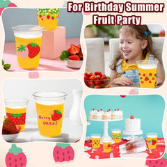 CUPLOOV strawberry-themed cups enhance baby showers and garden parties.