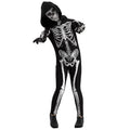 Cupohus skeleton jumpsuit front view for Halloween party use