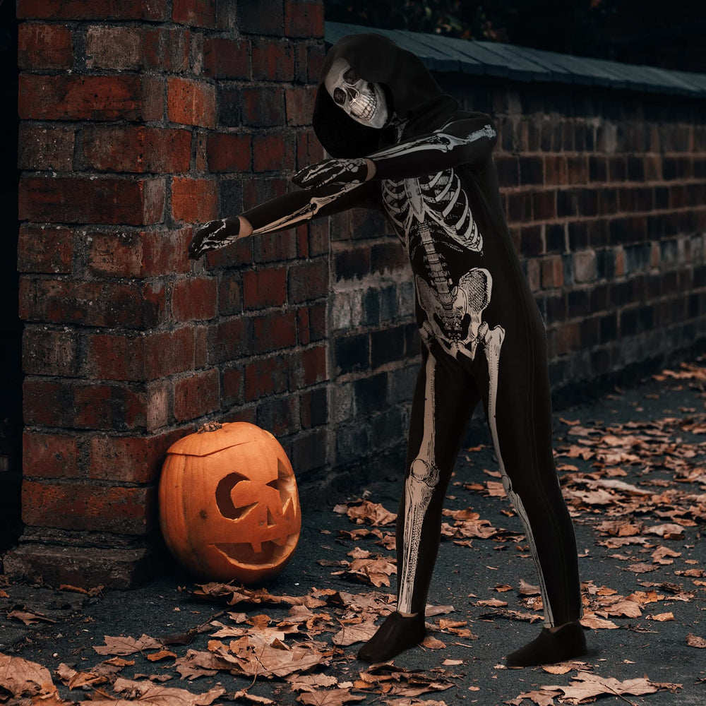 Cupohus skeleton mask included with jumpsuit
