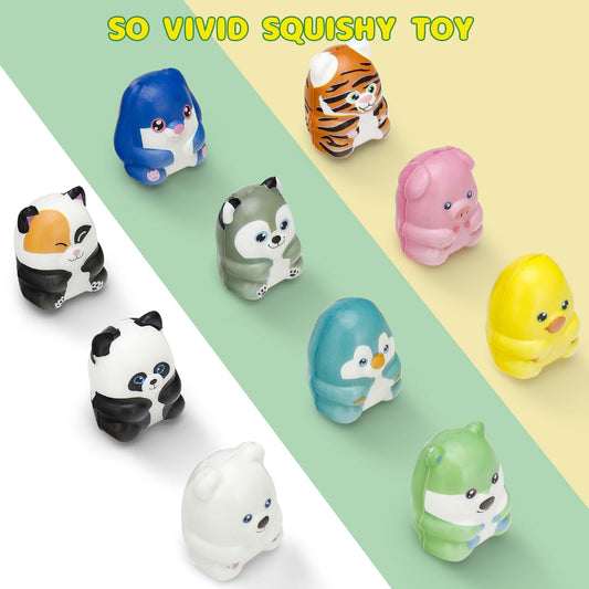 Curibble birthday goodie bag squishies showcased as colorful keepsakes for guests