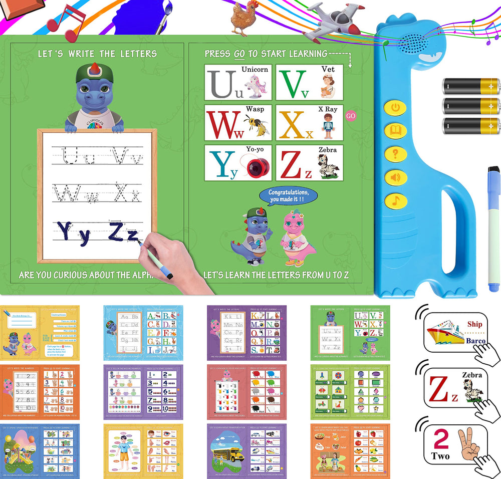 English and Spanish sound book features in Curious 2 Learn