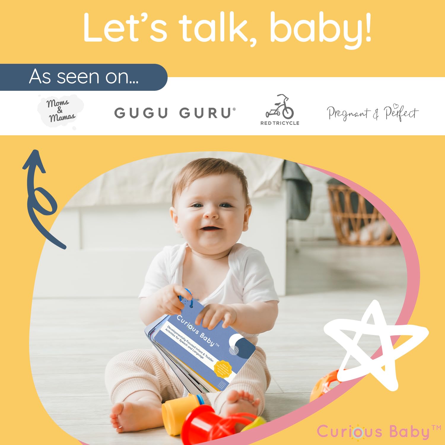 Curious Baby Speech Cards 02 supports playful naming during daily routines