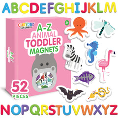 Curious Columbus animal fridge magnets support early learning with animal-letter pairing