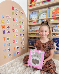 Curious Columbus 52-piece learning magnets help alphabet exploration