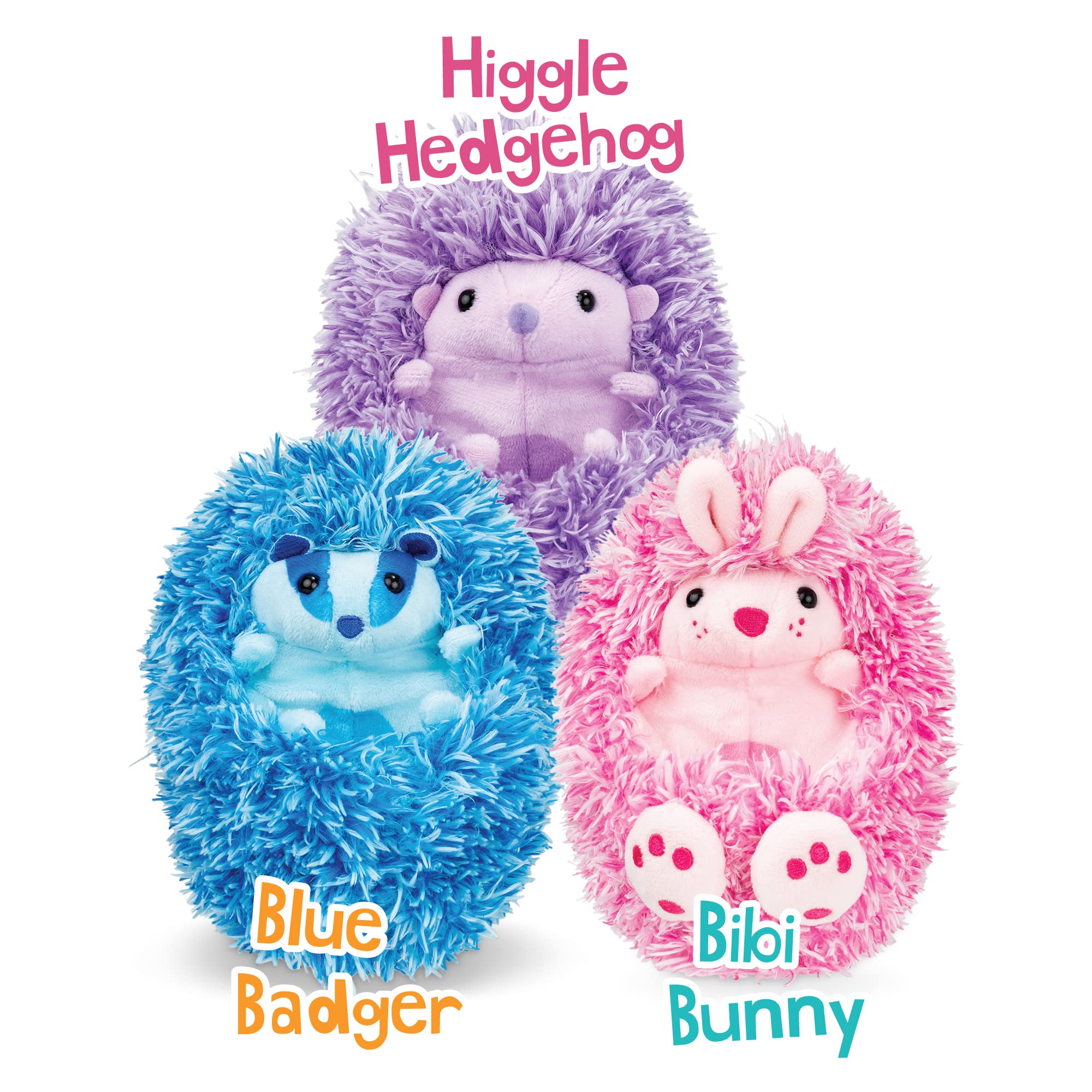 Curlimals Blue the Badger giggles and talks to enrich playtime.