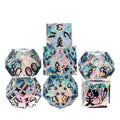 Cusdie 7-Die Sharp Edges DND dice set in a stylish gift box for storage.