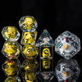 Cusdie 8-die DND set with egg inside for a playful D4 visual and storytelling appeal