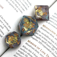 Cusdie DND dice handmade-polyresin gear with smooth edges