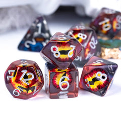 Cusdie eyeball dice starry pattern showcasing eye-in-sky design.