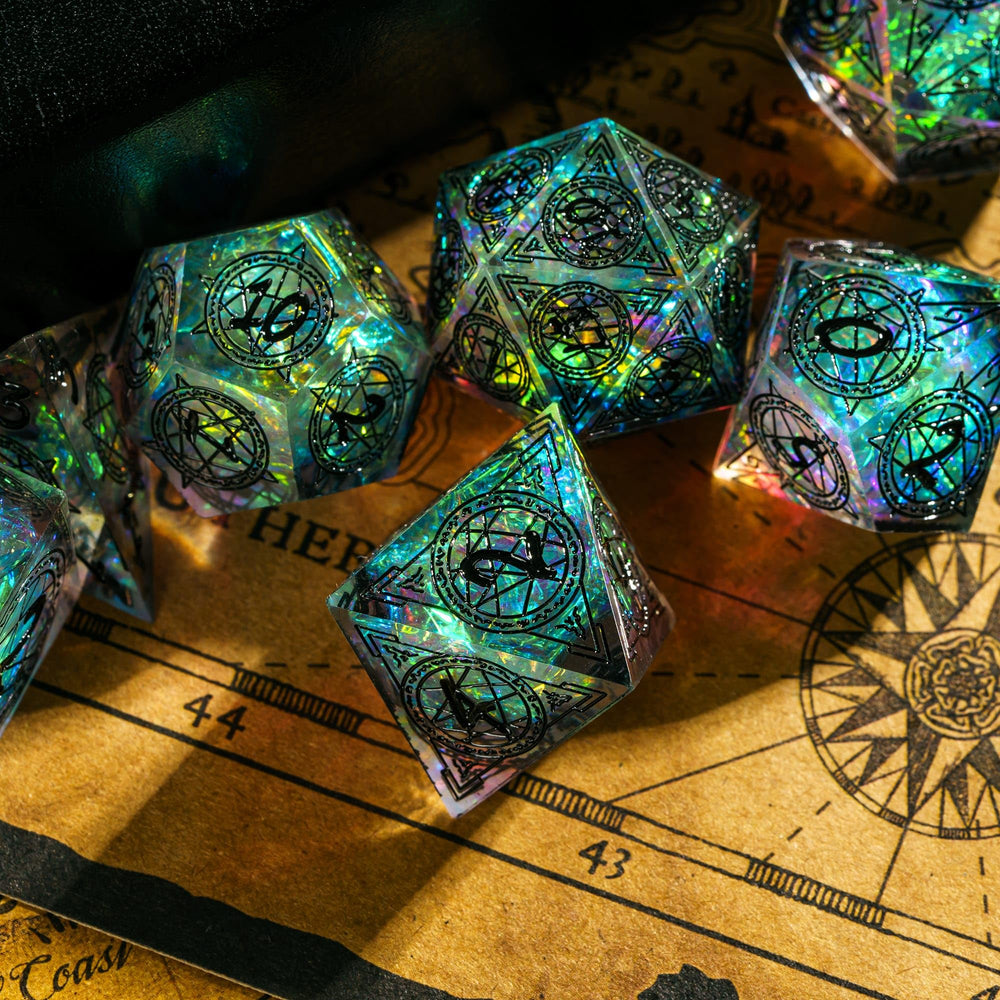 Cusdie resin dice offer affordable luxury with a glass-like look for collectors.