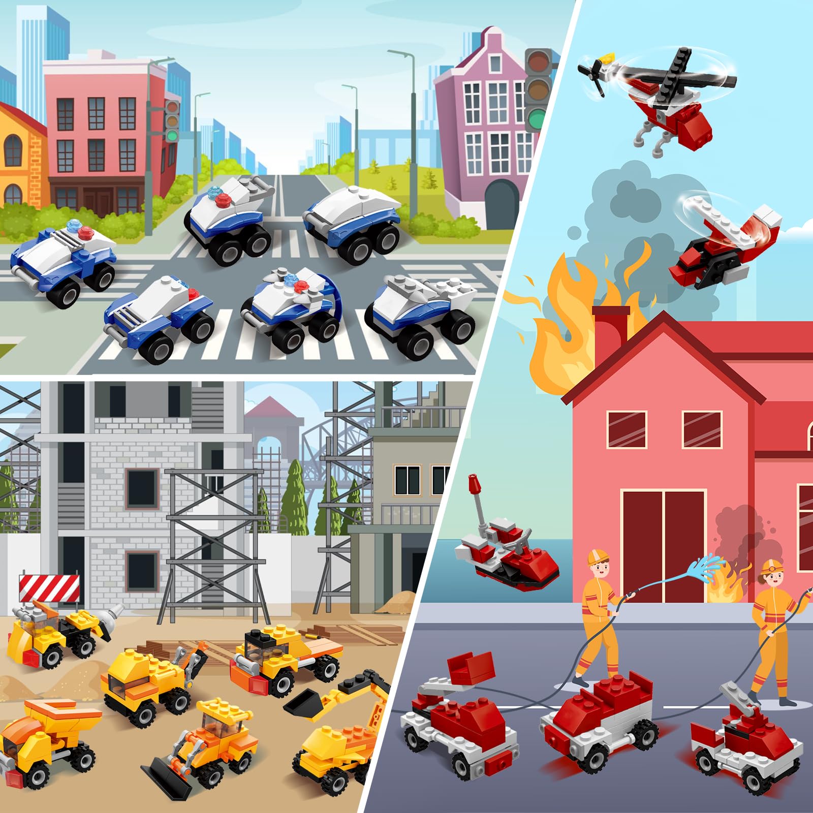 Custoduy 3-in-1 sets promote hand-eye coordination through building challenges.