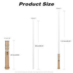 CUSTOM SABER removable blade concept with high-impact PC material for quick swaps.