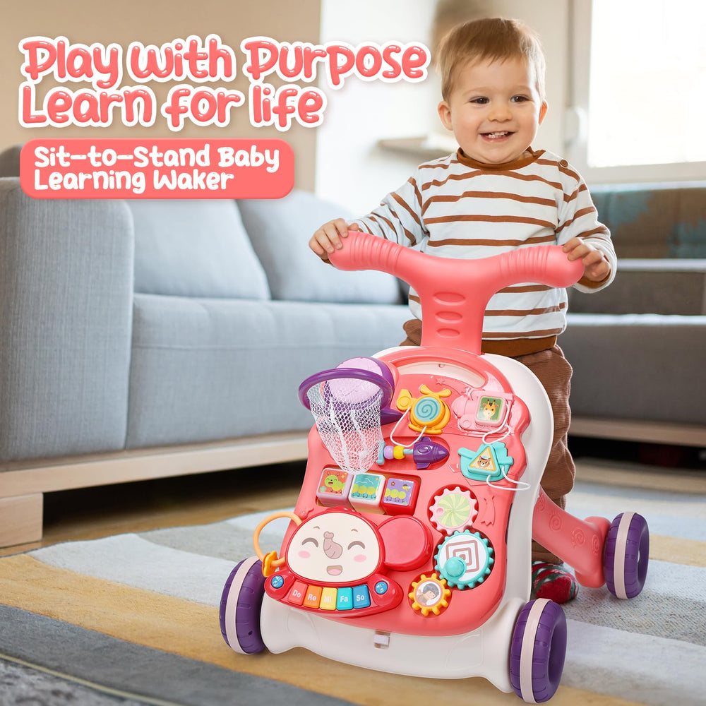 Detachable activity panel of CUTE STONE walker for shape recognition play