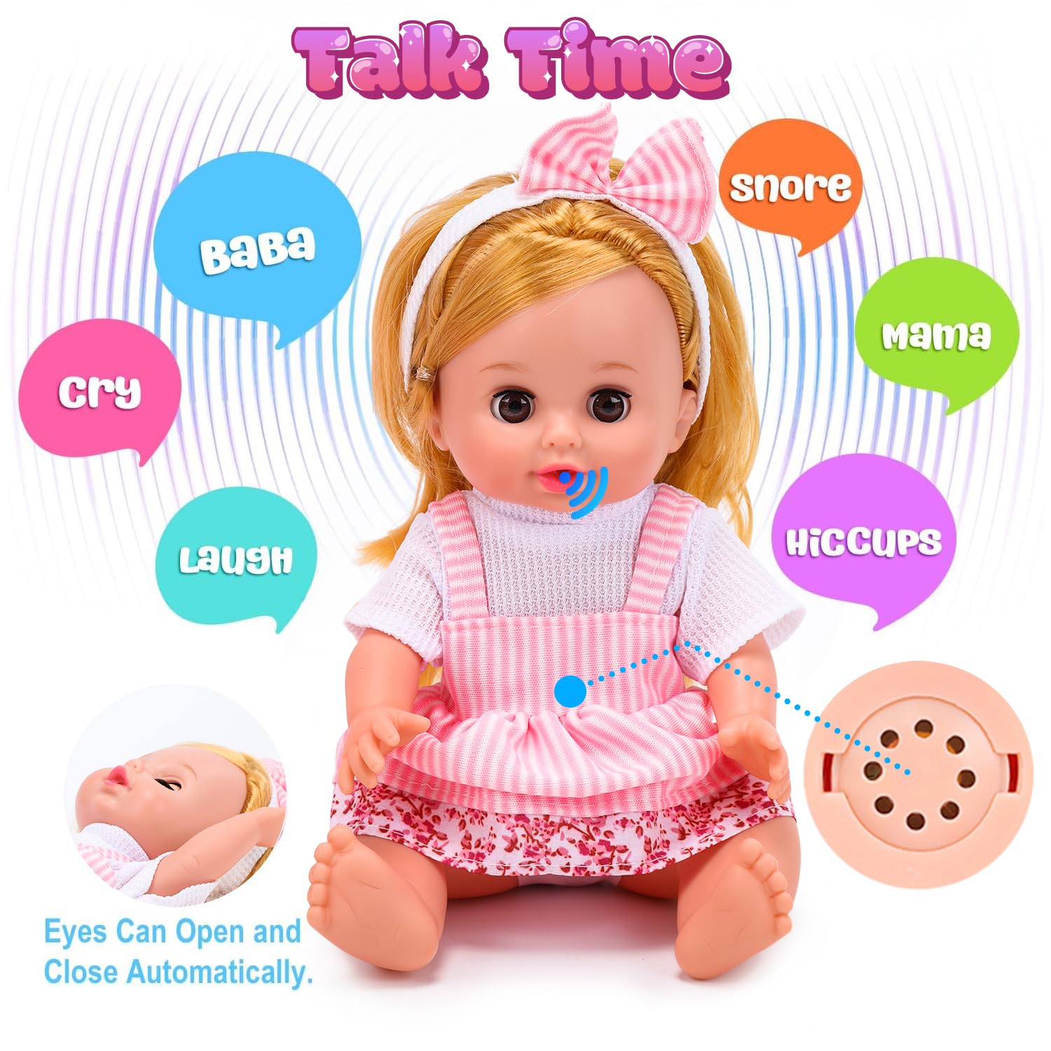 CUTE STONE baby doll playset inspires creativity and nurturing storytelling during playtime.