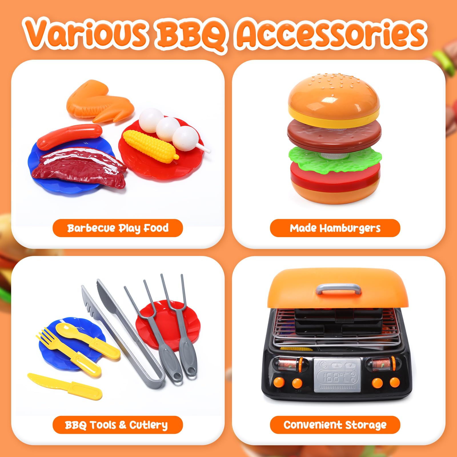CUTE STONE BBQ smoke sound light feature adds realism to roleplay.