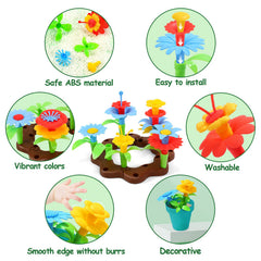 Cute Stone flower pots set supports planting and colorful pretend displays