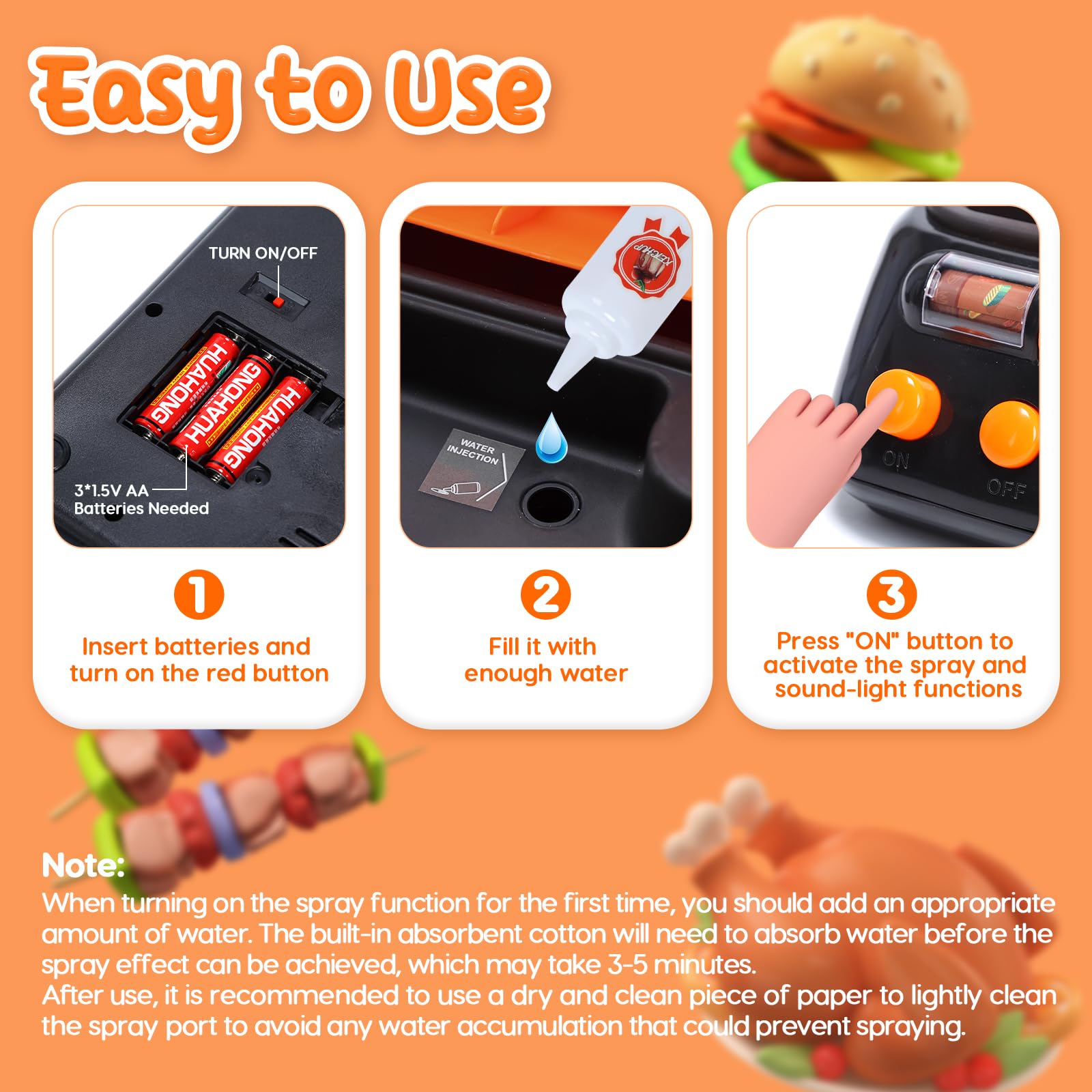 CUTE STONE indoor outdoor play enables versatile pretend grilling anywhere.