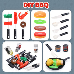 CUTE STONE BBQ grill toy wheels enable easy movement during play.