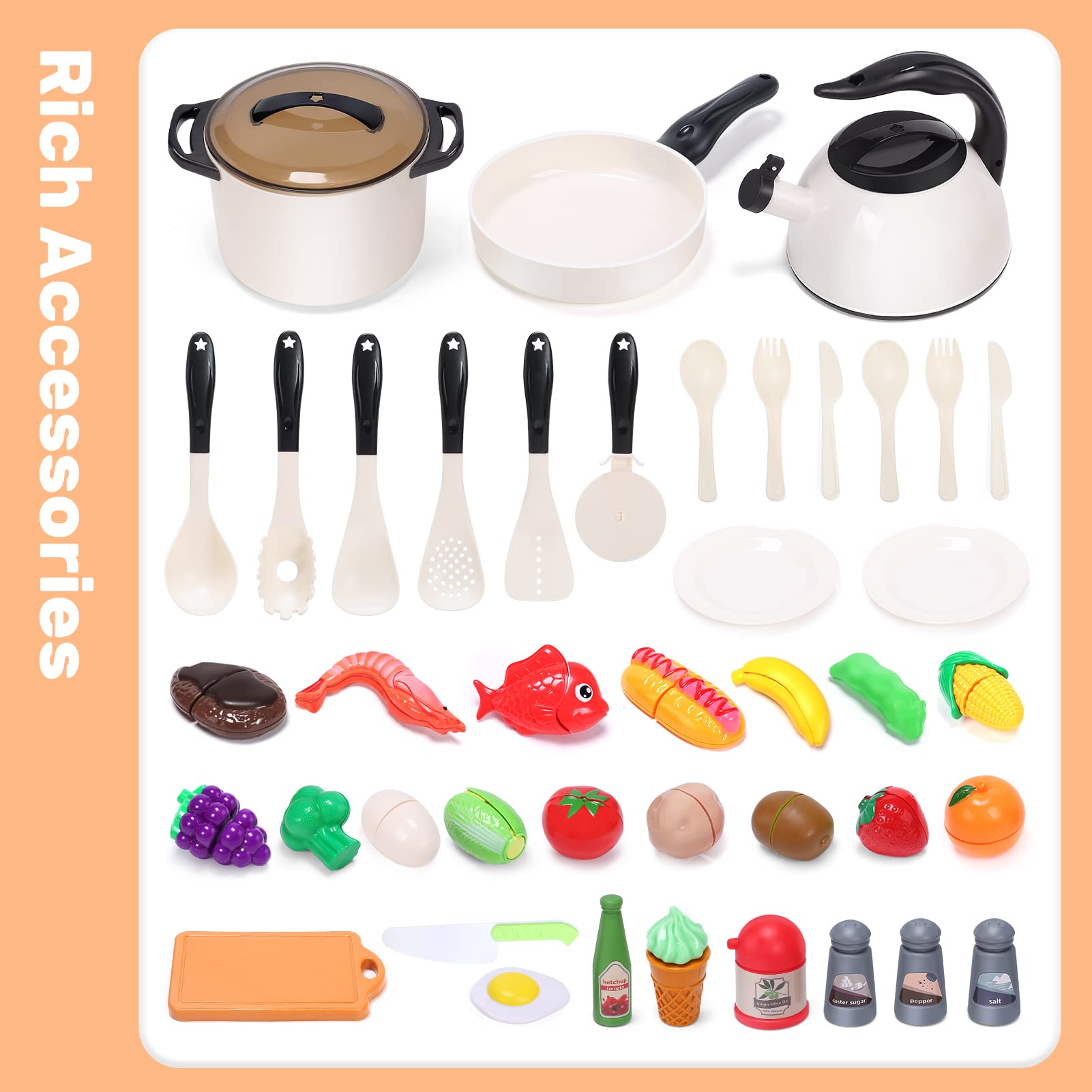 CUTE STONE kids' imaginary cooking session encourages teamwork and creativity.