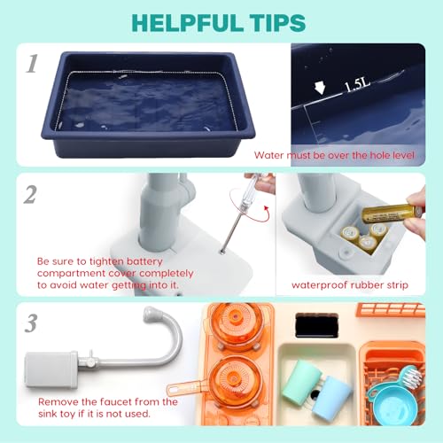 CUTE STONE kitchen cleanup play promotes organized routines