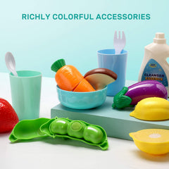 CUTE STONE play food cutting and peeling supports fine motor skills