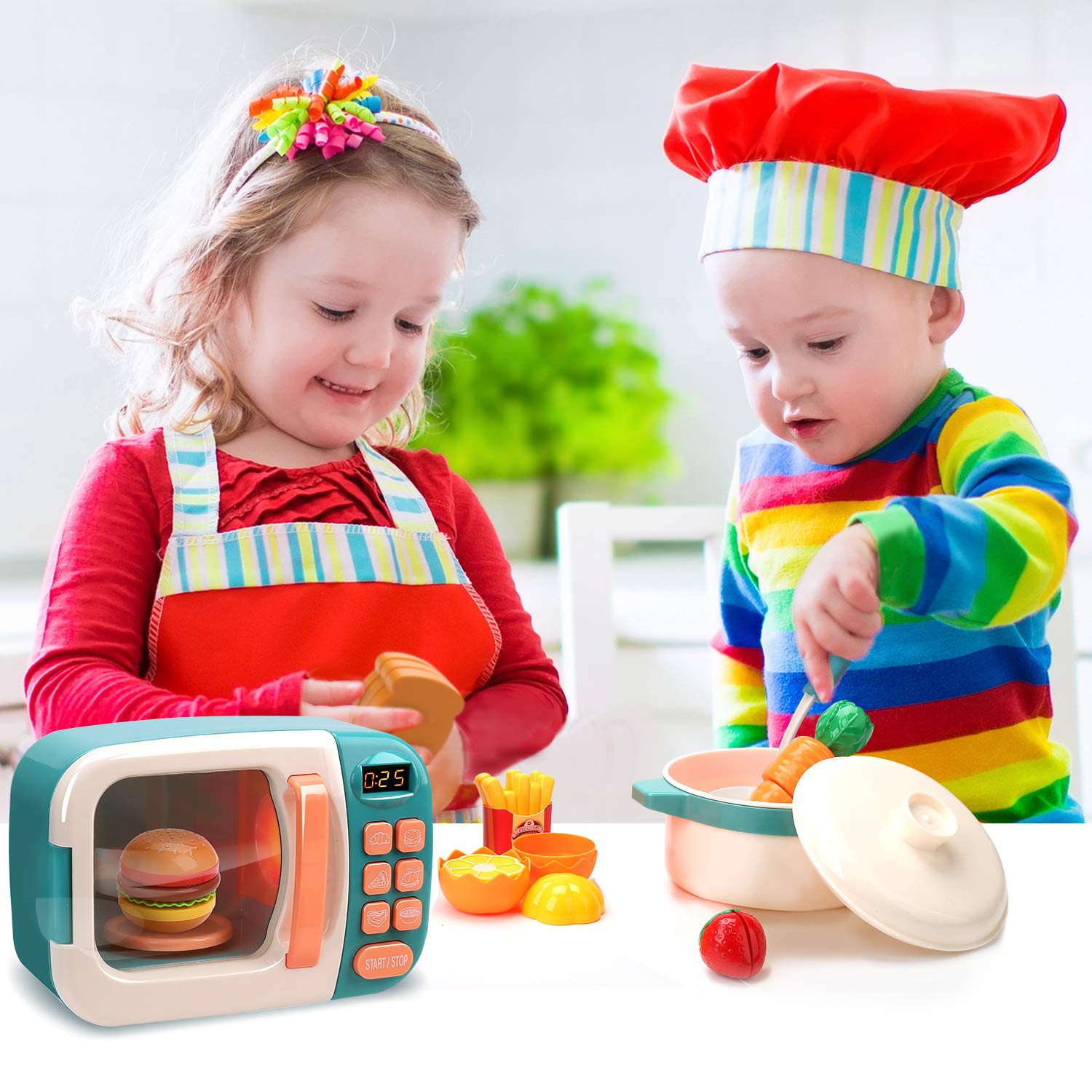 CUTE STONE play food pieces for creative pretend cooking sessions