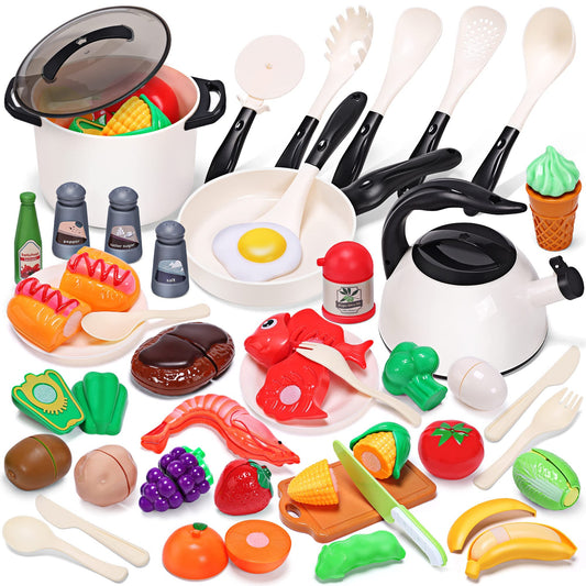 CUTE STONE play kitchen set with pots and pans sparks imaginative cooking for kids.