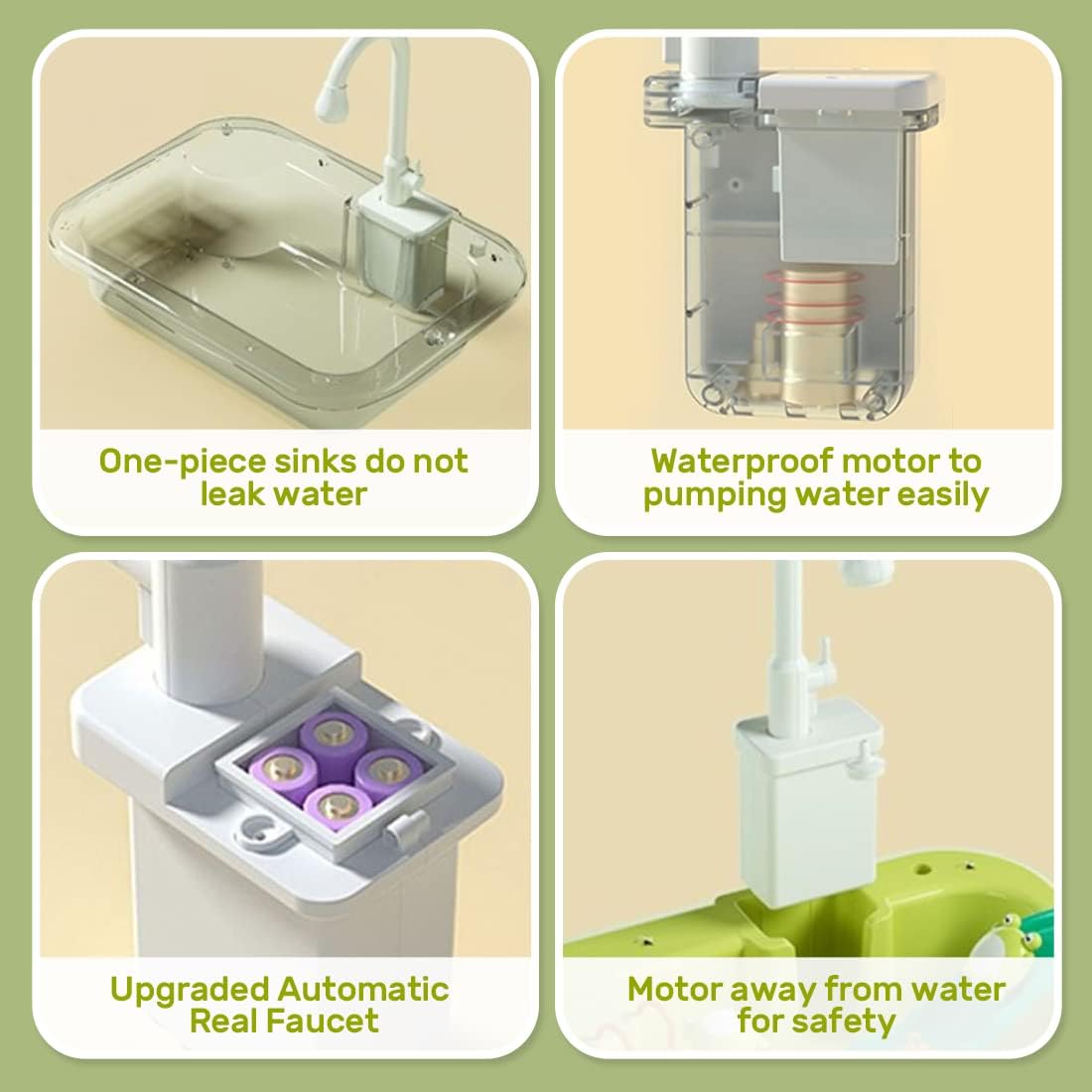 CUTE STONE Play Sink role-play dishwasher promotes imaginative chores