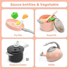 CUTE STONE pretend food and vegetables to spark creativity during play.
