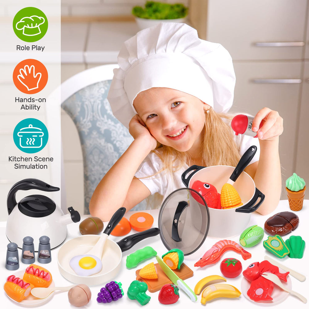 CUTE STONE veggie toy with Velcro cutting for safe, realistic pretend prep.