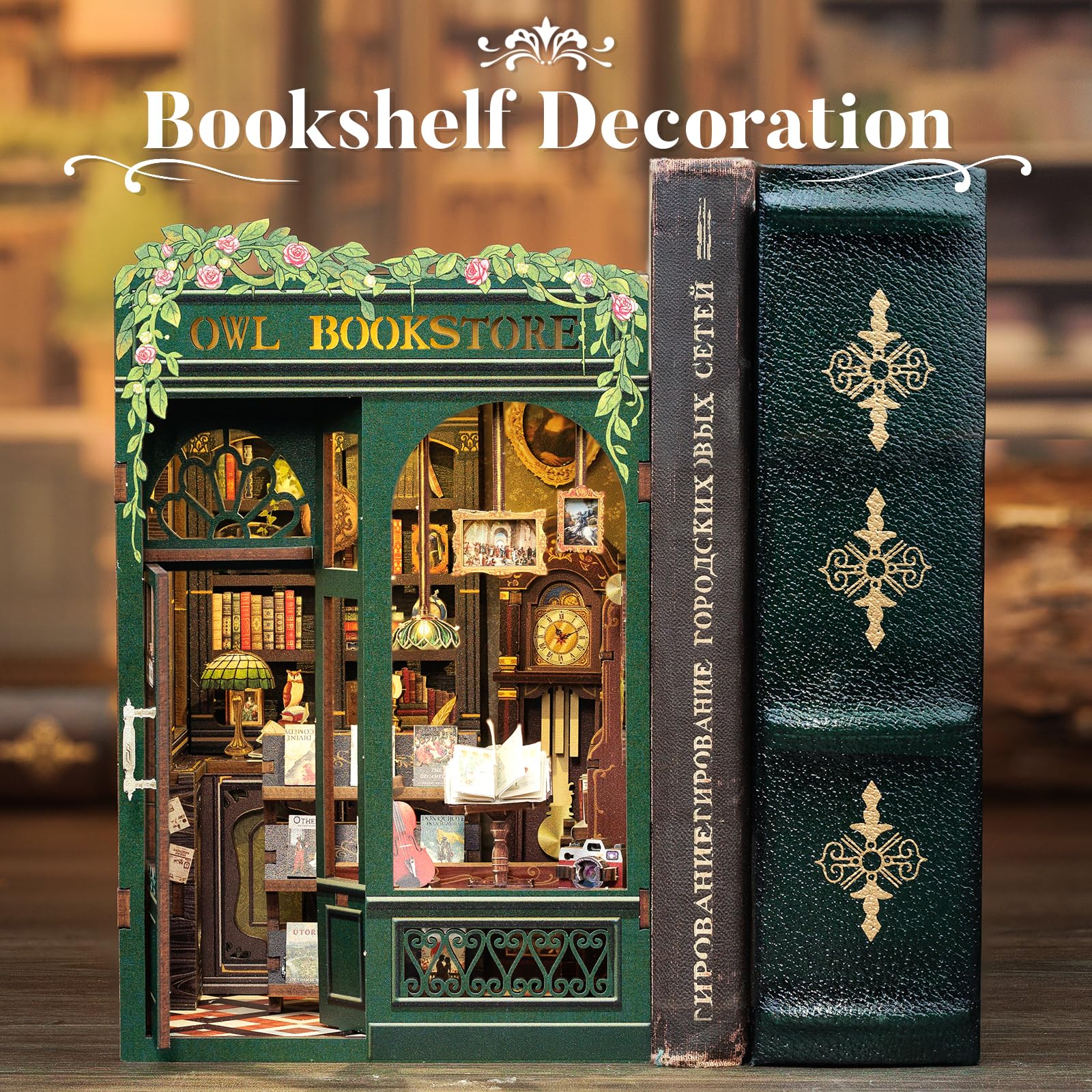 CUTEBEE Book Nook assembly manual guiding beginner-friendly steps.