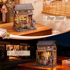 CUTEBEE Book Nook dust cover protecting the miniature scene on display