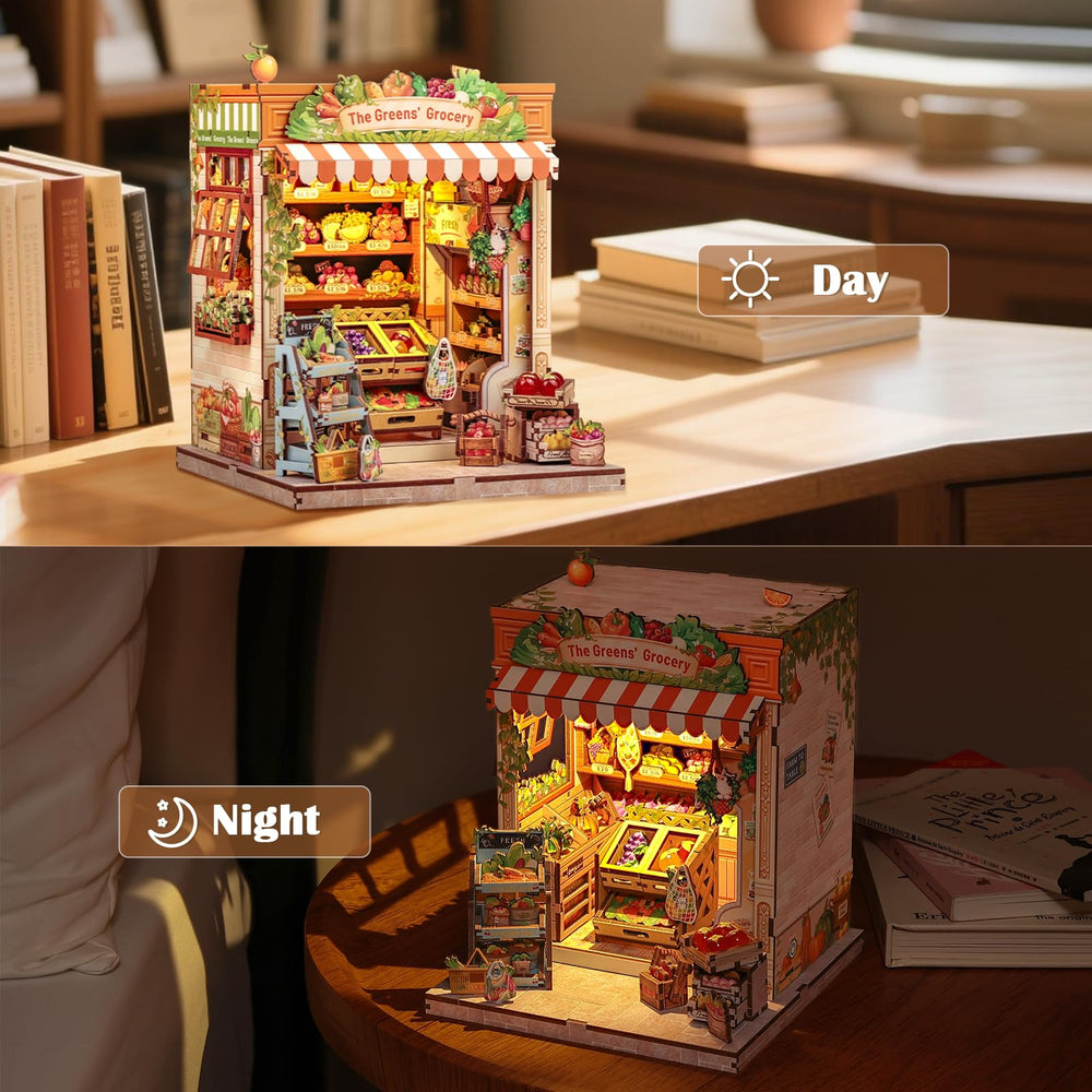 CUTEBEE Book Nook Greens Grocery assembly guide supports focused hobby time