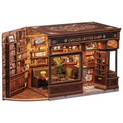 CUTEBEE Book Nook Kit—assembled miniature scene for stylish bookshelf display.