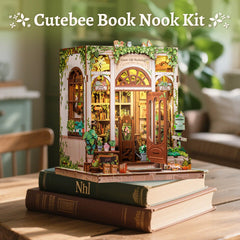 CUTEBEE Book Nook Kit wooden puzzle for teens and adults to enjoy.