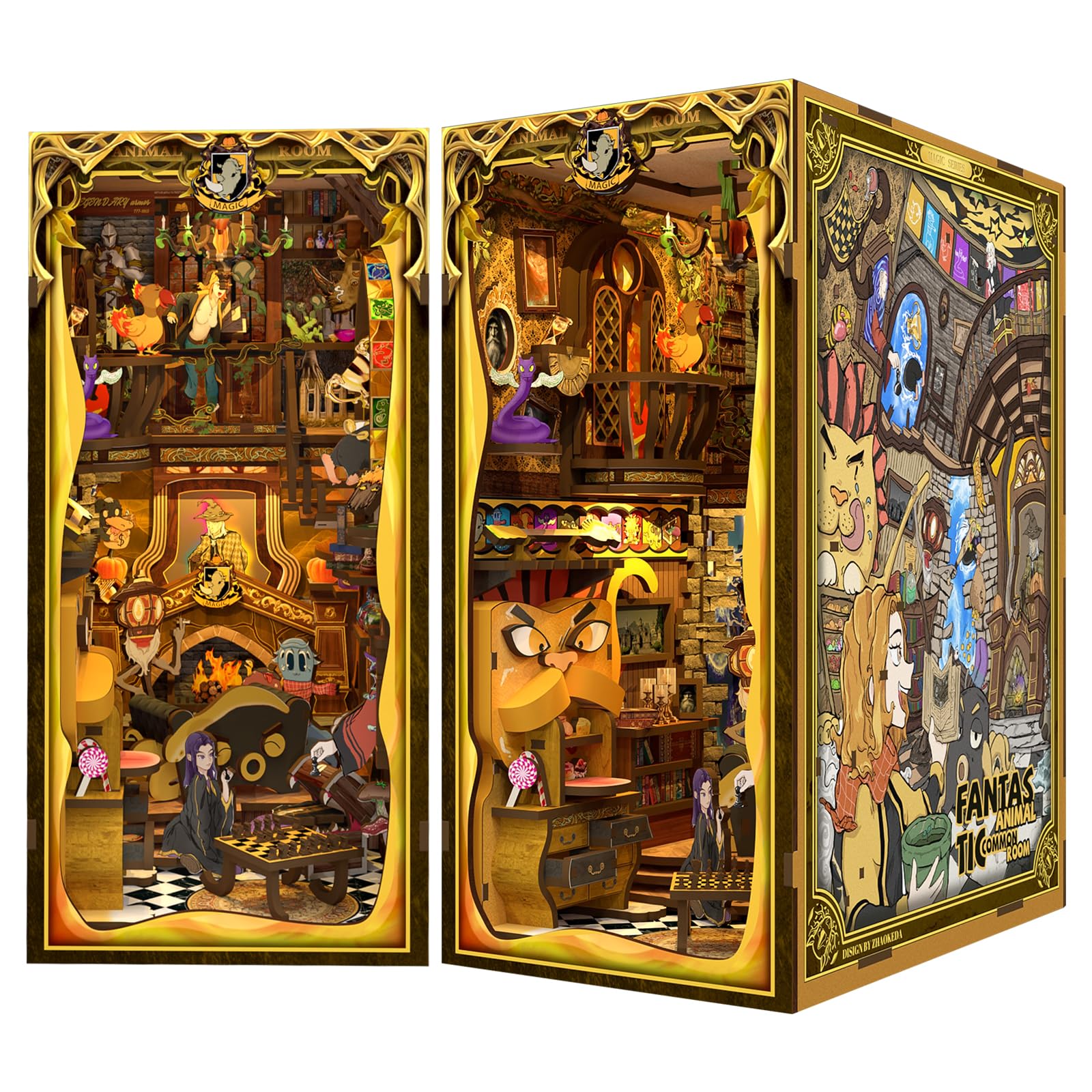 CUTEBEE Book Nook Kit cover-front view for charming bookshelf decor