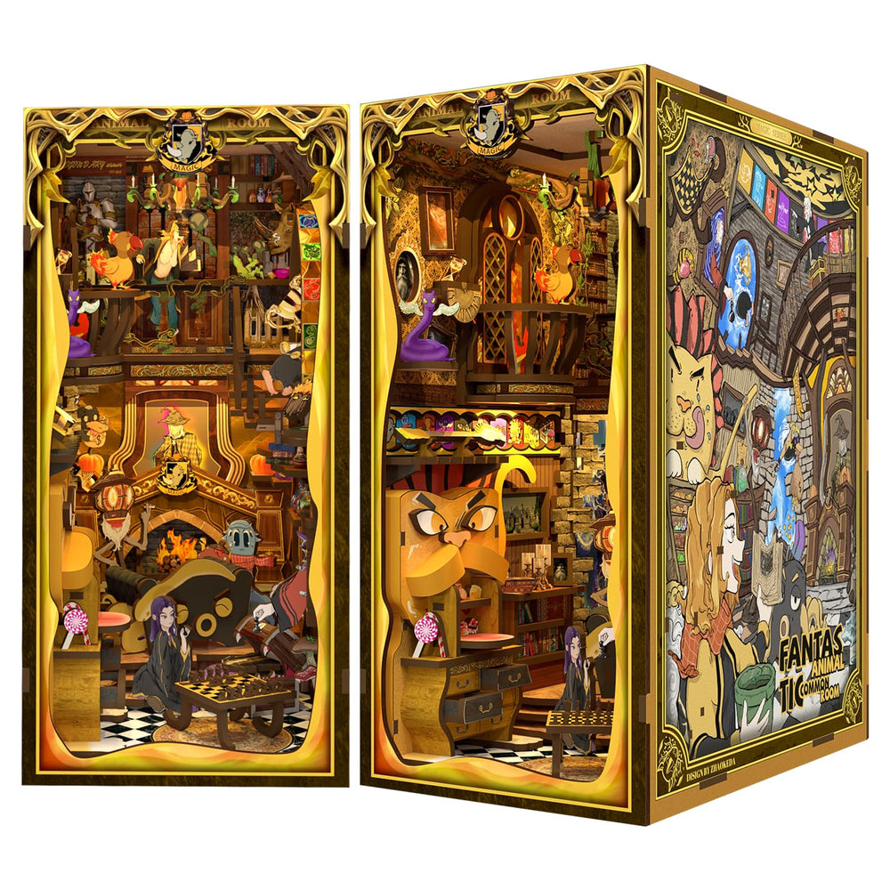 CUTEBEE Book Nook Kit cover-front view for charming bookshelf decor